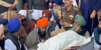 Bhai Basant Singh Khalsa Attends Mother’s Last Rites Under Tight Security